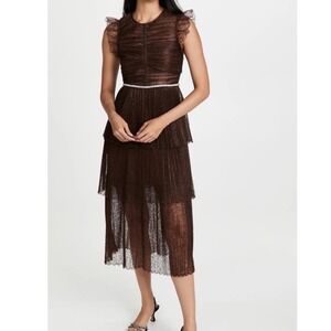 chinese dress ladies Black Rhinestone Lace Maxi Dress – self-portrait-US